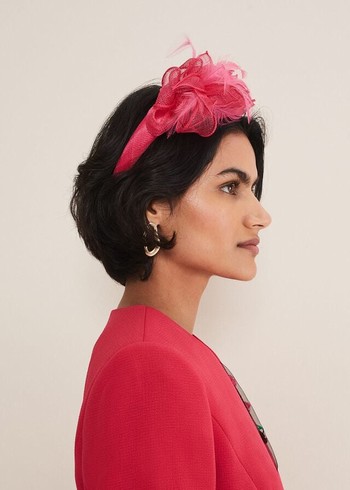 Phase Eight Pink Flower Hats Red Australia | NB5182947